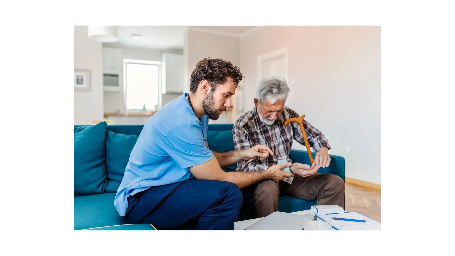 Basic Skills Of A Caregiver, Caregiver assisting elderly with tasks, medication management