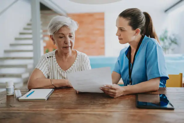 discussing in-home care