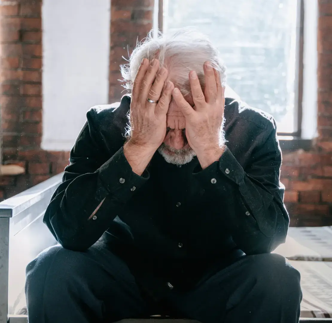 seasonal affective disorder, depressed old man